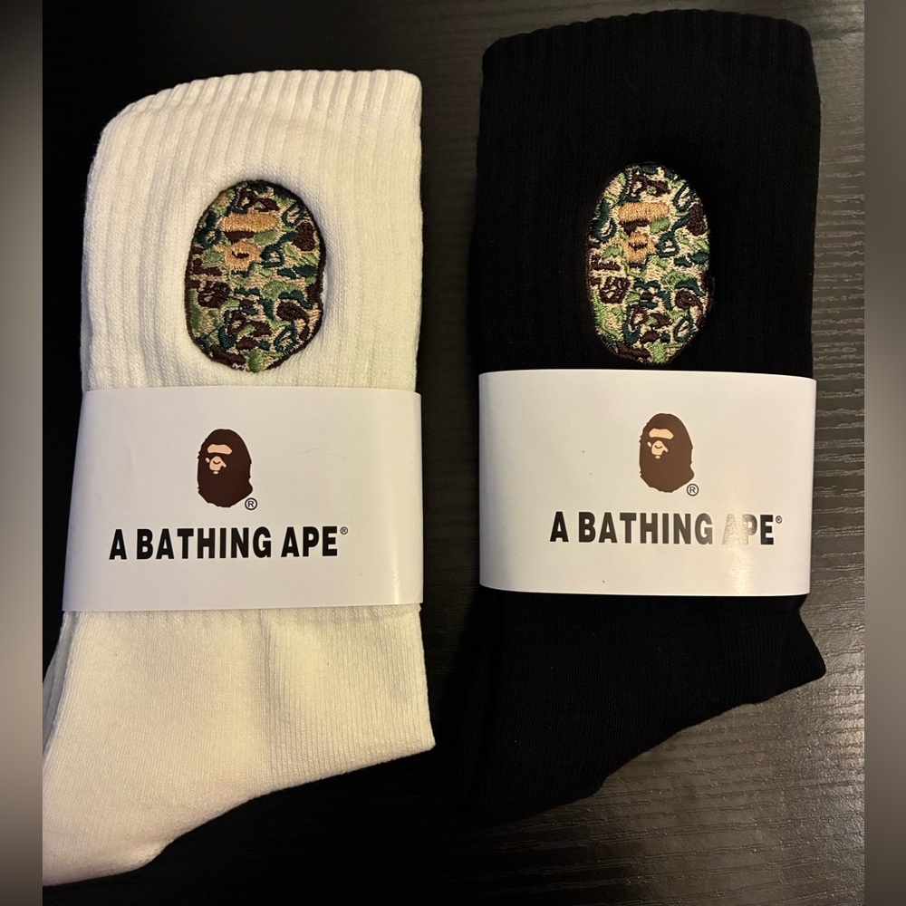 Green Camo Bape Socks - Picture 1 of 3